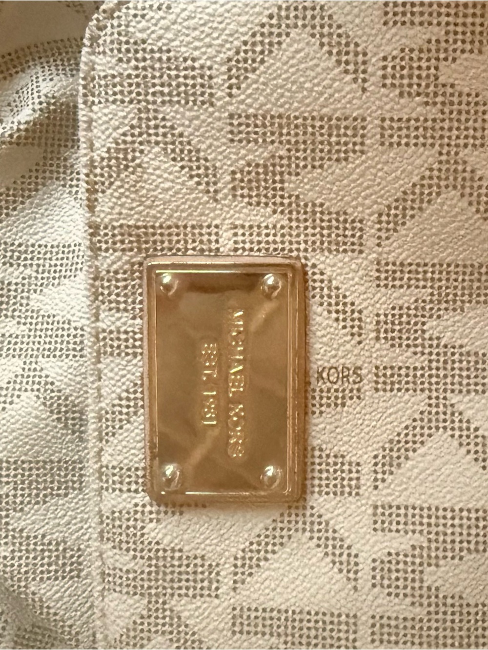 Michael Kors Beige Signature Logo Crossbody Bag mini bag - Picture 11 of 13